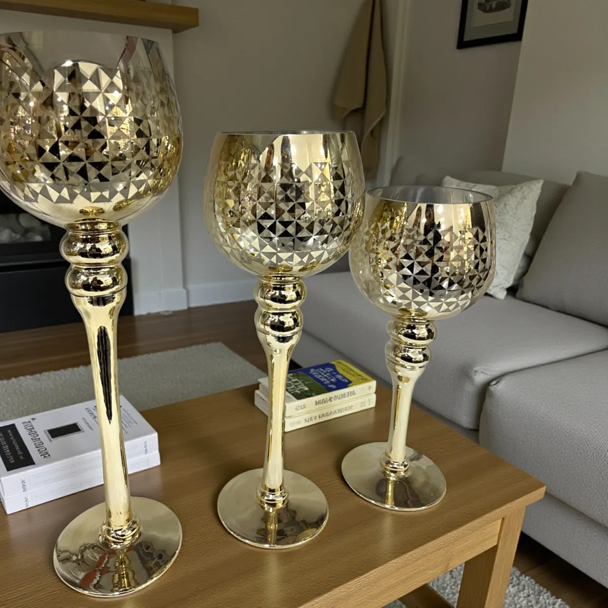 Set de 3 Coupes Décoratives Dorées - CD02